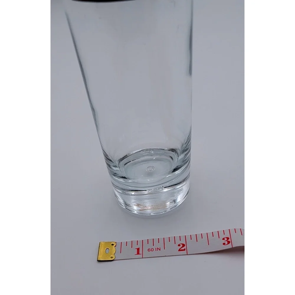 A. Hardy Cognac Red Corner Tall Glass Clear Barware Collectible 6.5 Inch